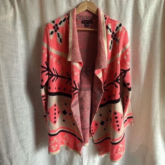 Rock‎ & Roll Cowgirl Women Waterfall Duster Cardigan Size S Boho Hippie Festival - Picture 4 of 14